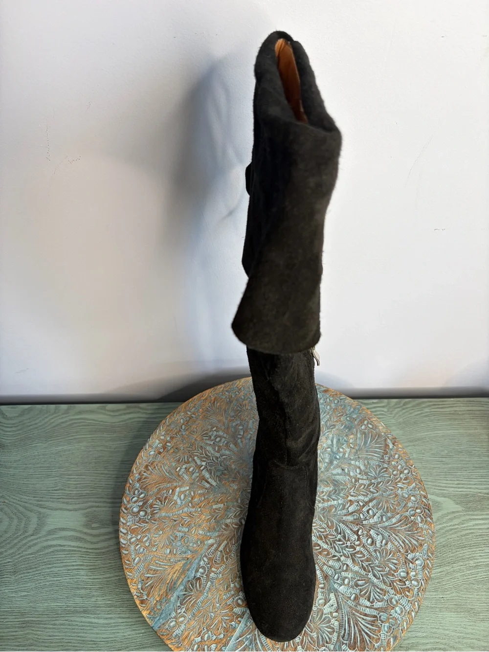 Like New! Anthropologie Matiko Black Suede Over-The-Knee Boots Size 38